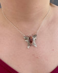 Butterfly with Mexican Fire Opal
