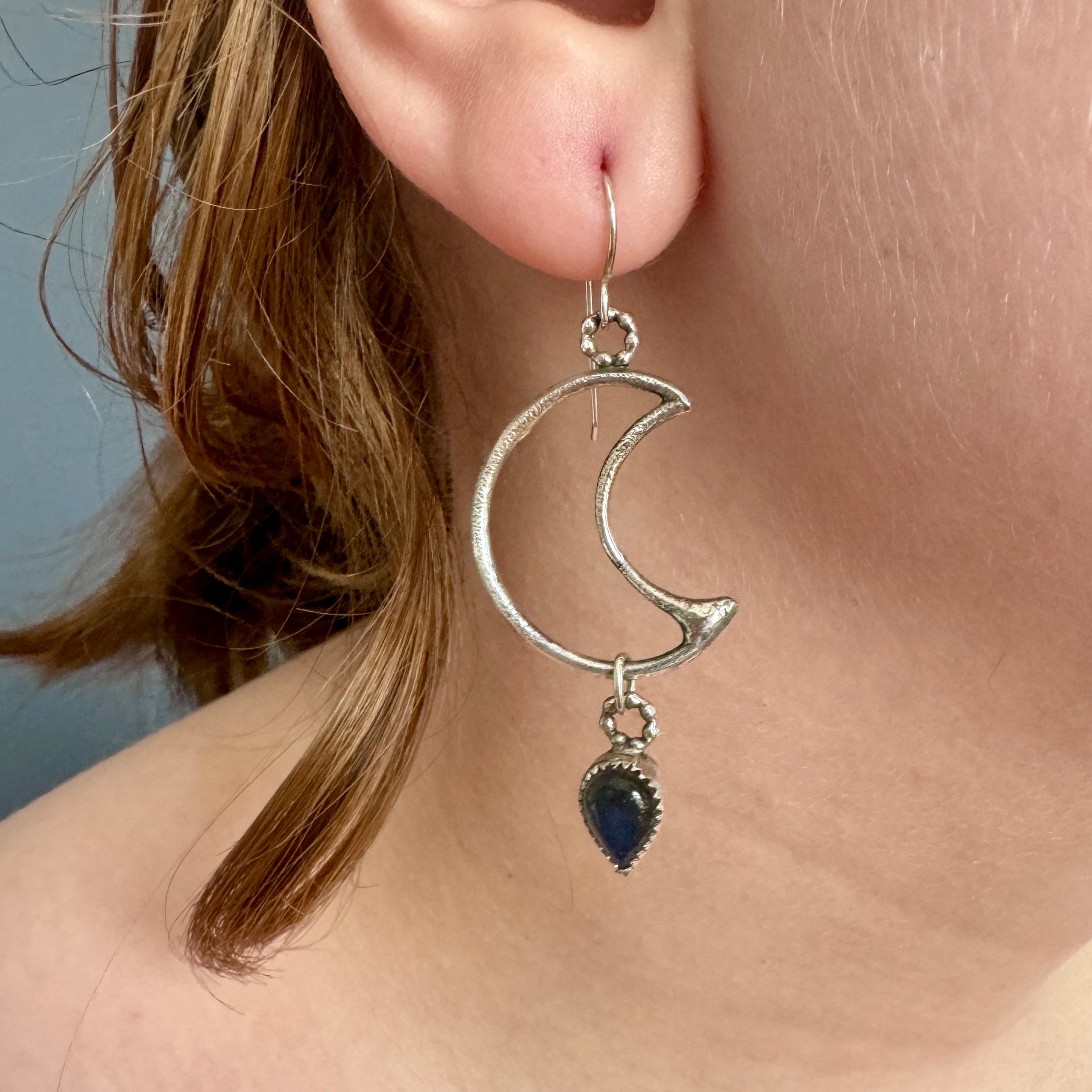 Crescent Moons with Labradorite Drops – Jammin Hammer