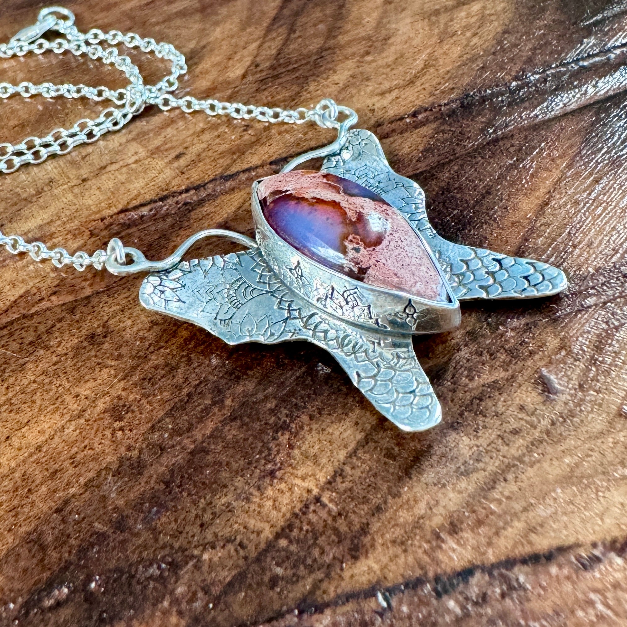Butterfly with Mexican Fire Opal – Jammin Hammer