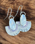 Moonstone Fan Earrings