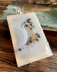 Montana Agate Druzy Statement Pendant