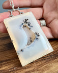 Montana Agate Druzy Statement Pendant