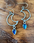 Crescent Moons with Labradorite Drops