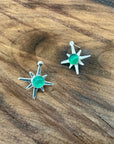 Green Onyx Star Burst Studs