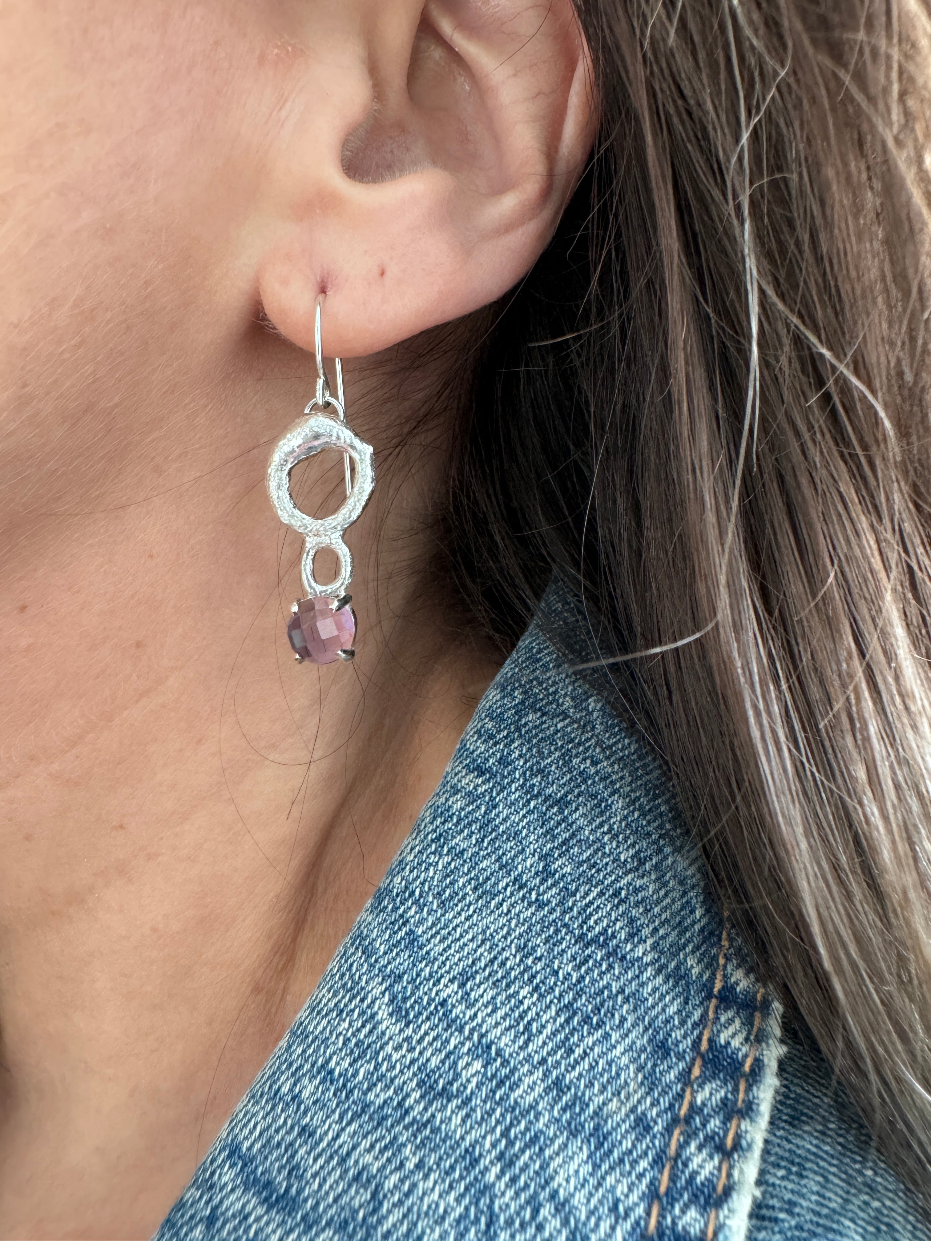 Double Bubble Blue Topaz or Amethyst Earrings – Jammin Hammer