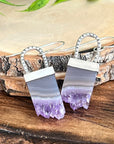 Amethyst Druzy Earrings