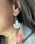 Moonstone Fan Earrings